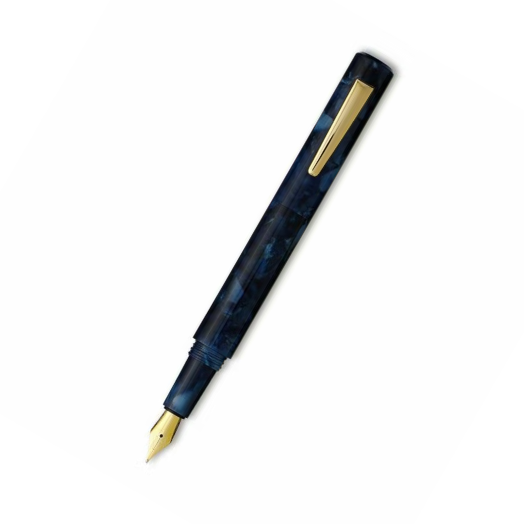 Hightide Attaché Marbled Fountain Pen - Navy