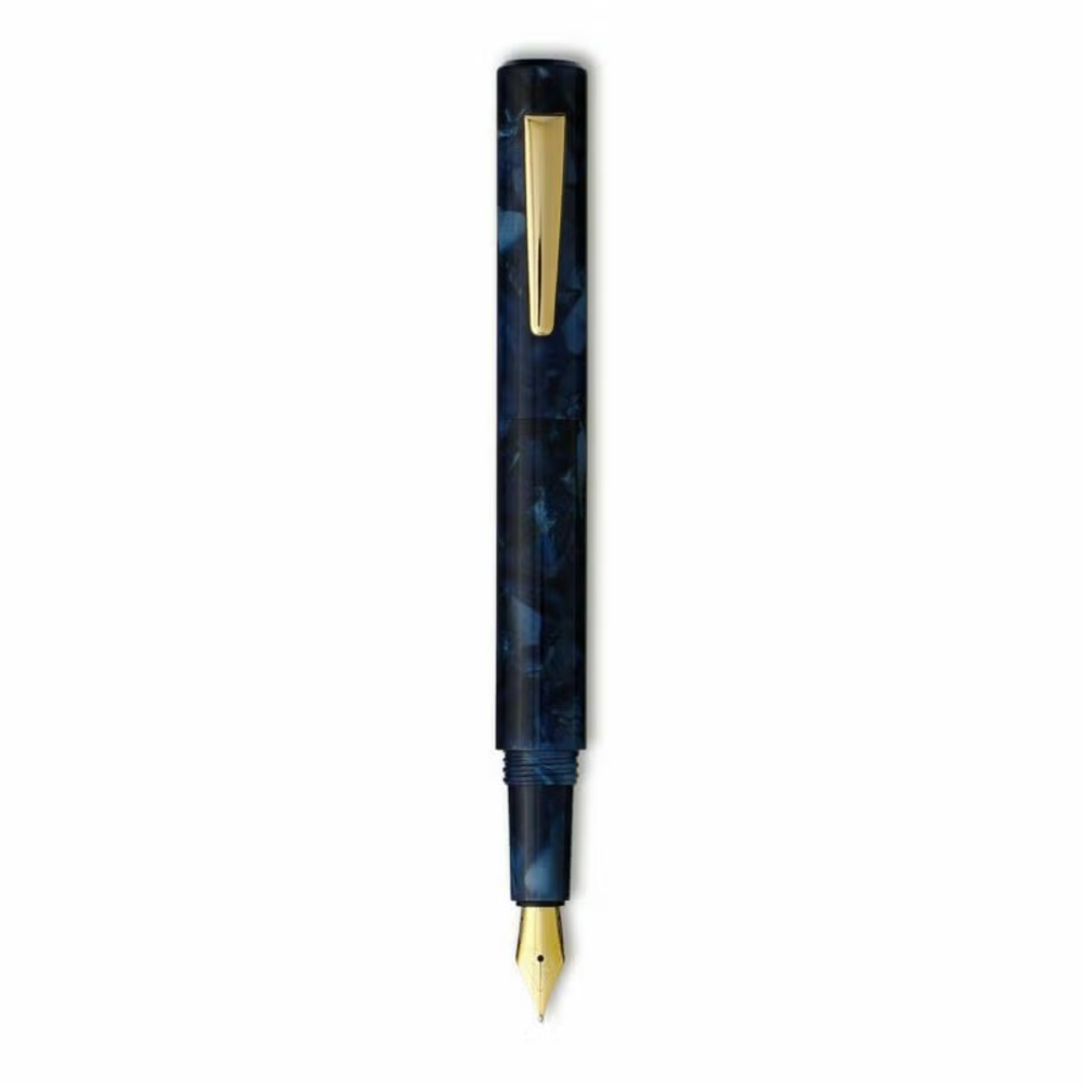 Hightide Attaché Marbled Fountain Pen - Navy