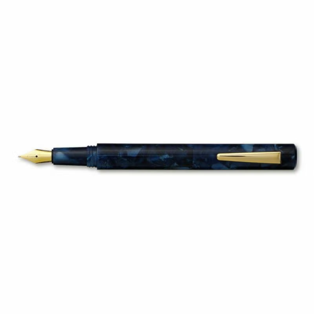 Hightide Attaché Marbled Fountain Pen - Navy