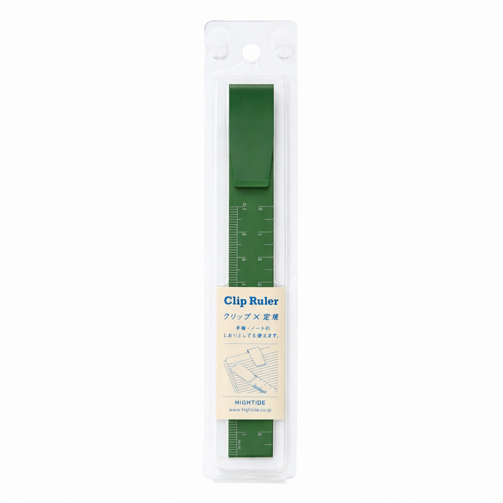 Hightide Clip Ruler - Green — with packaging