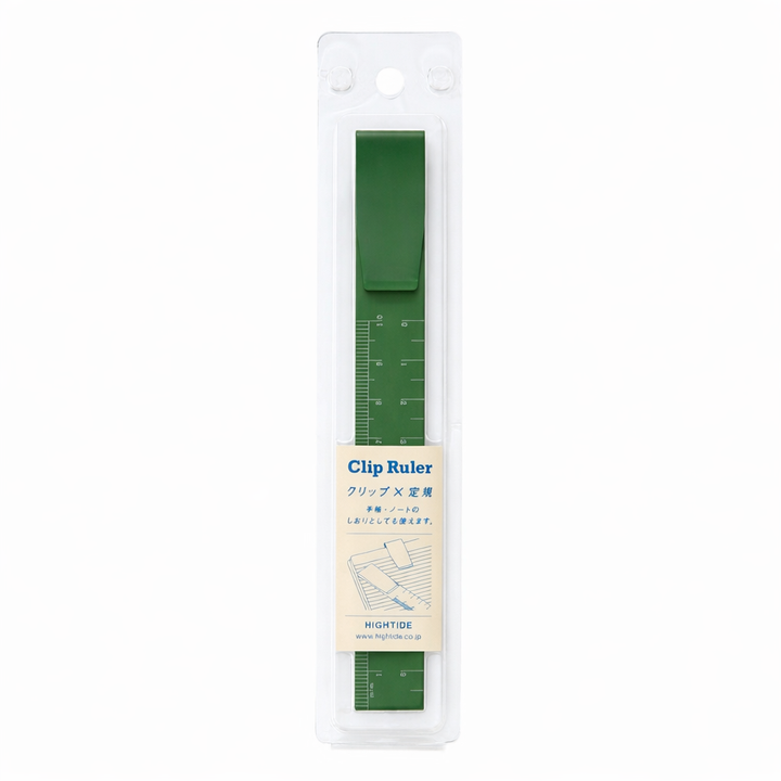 Hightide Clip Ruler - Green — with packaging