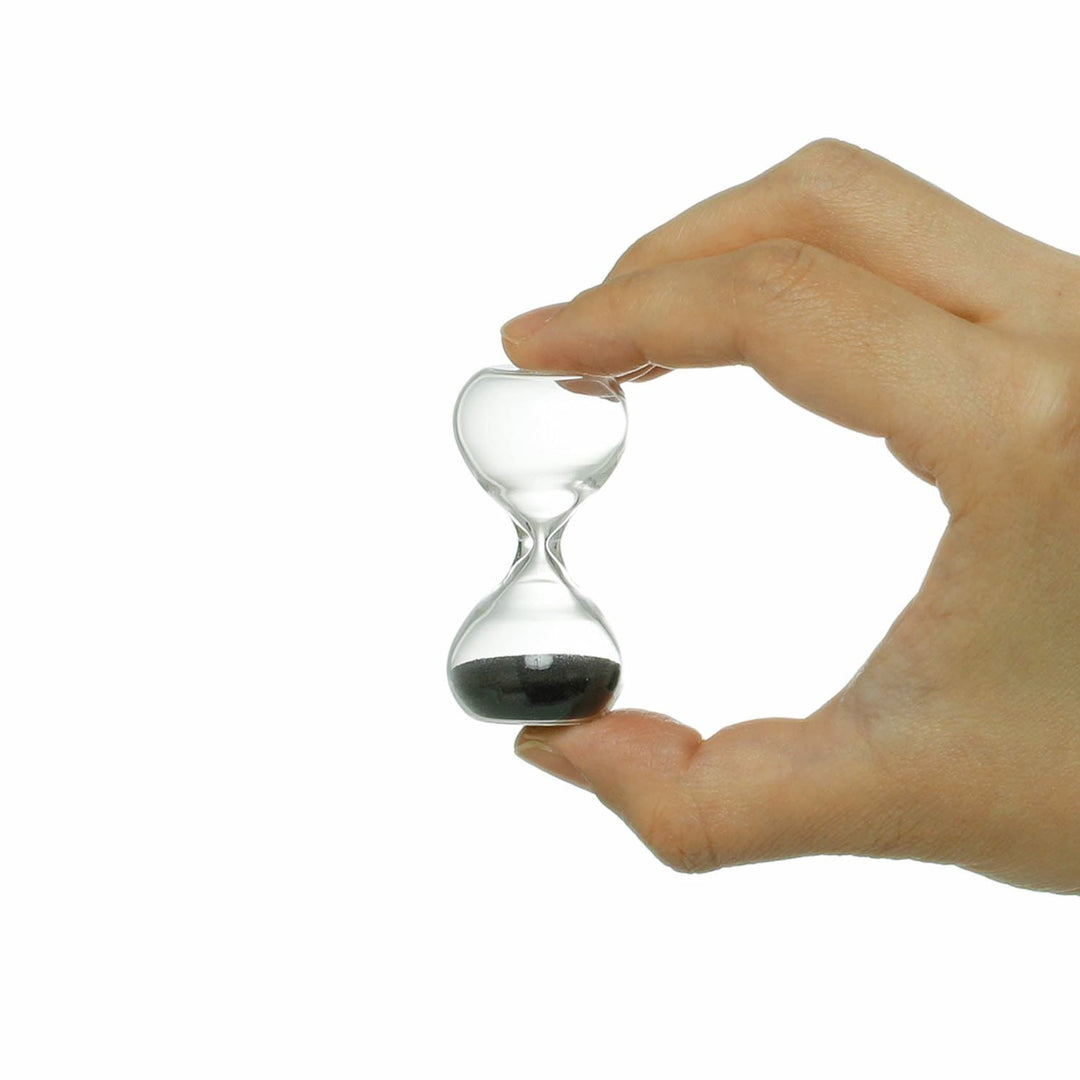 Hightide Miniature Hourglass - Black – detail view