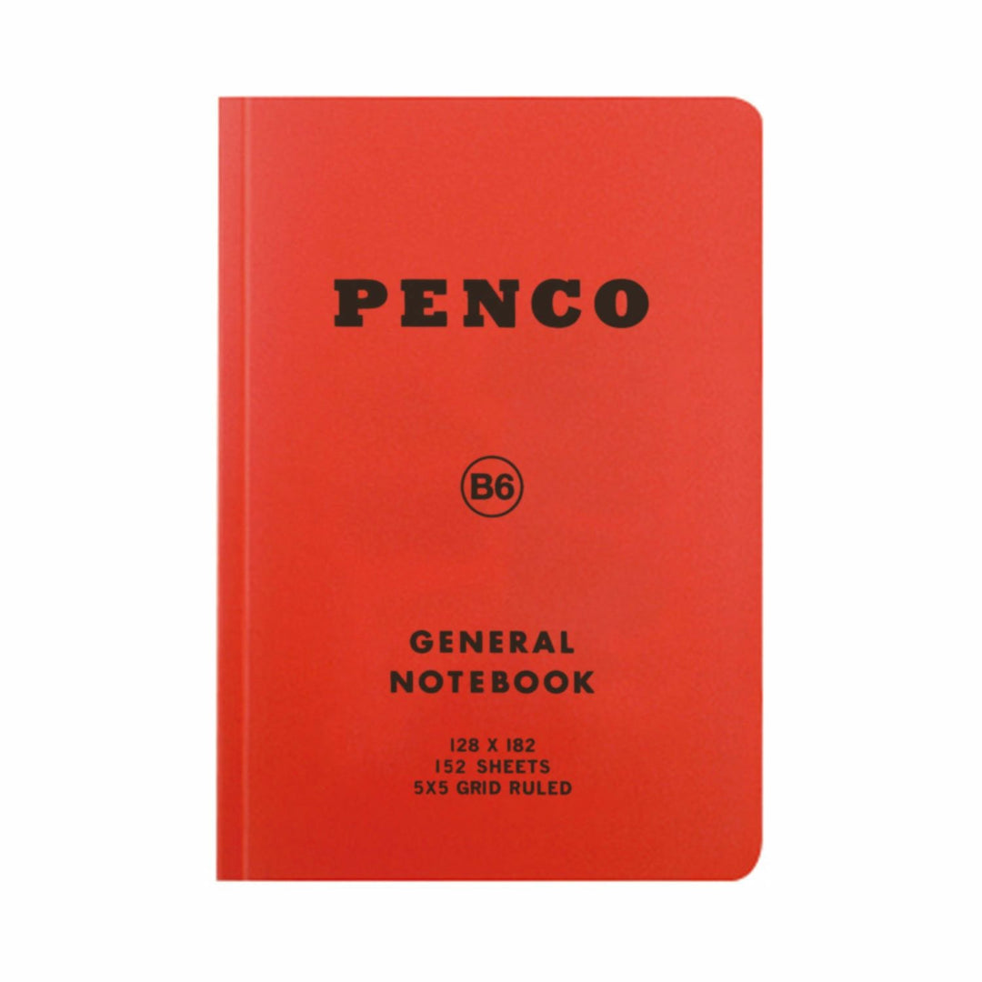 Penco Soft PP Notebook B6 Grid in red