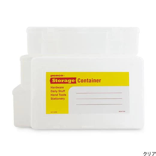 Load image into Gallery viewer, Hightide Penco Storage Container Clear transparent organizer with retro-industrial design. Clear polypropylene case for storing stationery, craft supplies, or small essentials at your desk or while traveling.
