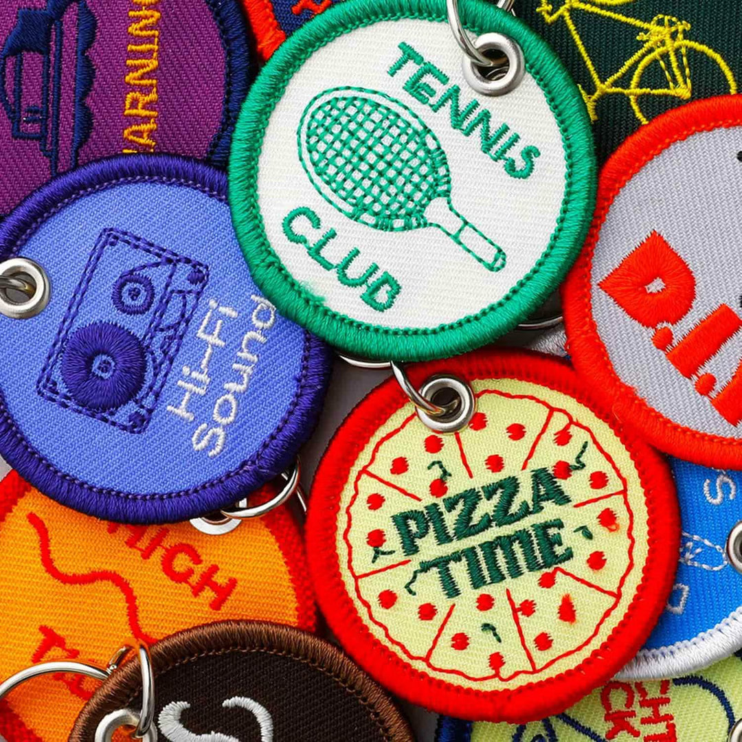 Hightide Stitch Work Keychain - (R)Pizza — with packaging