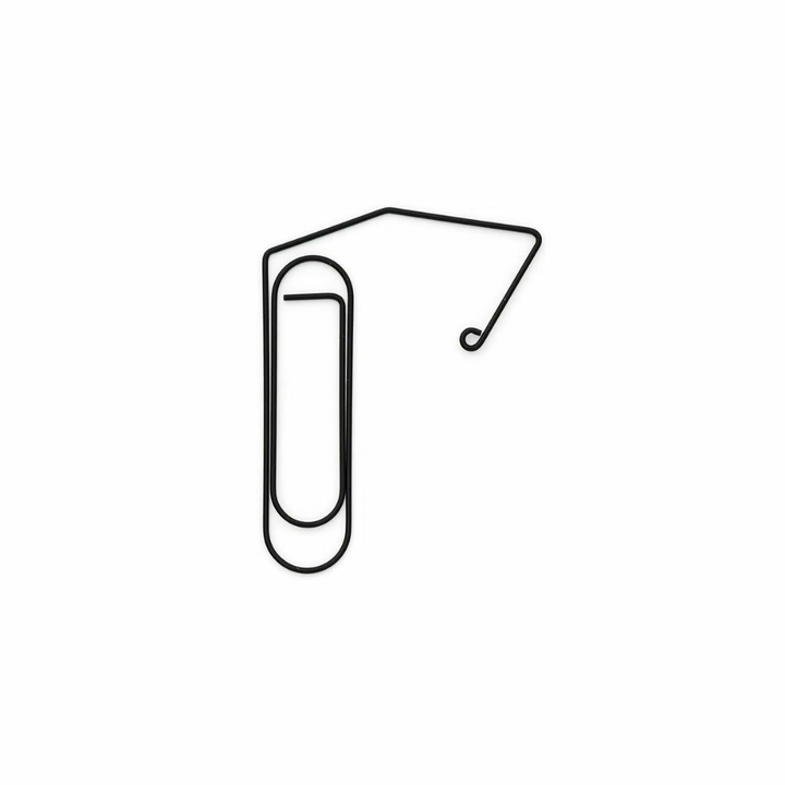 Hightide Wire Clip Bookmarker - Black — front view
