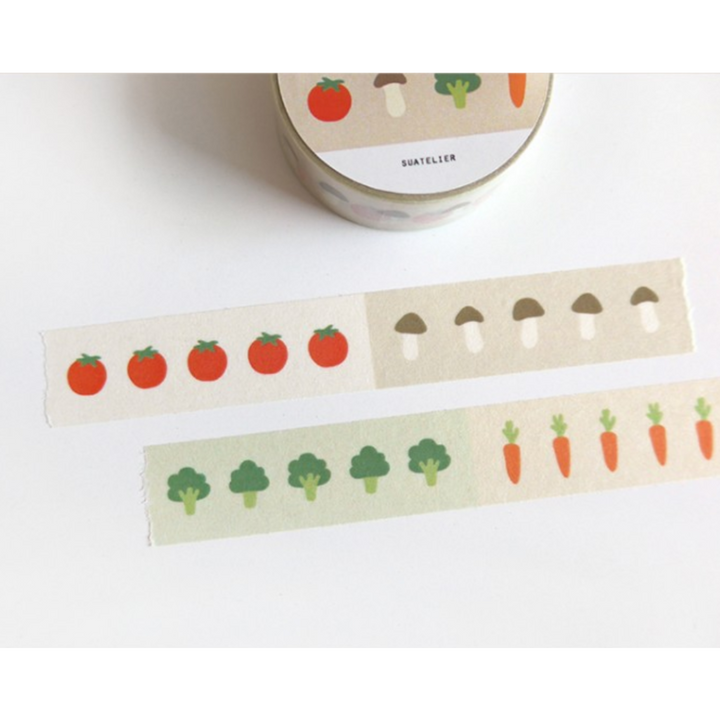 Suatelier Masking Tape in illust.04 — Suatelier washi tape — decorative Japanese paper tape for journaling and craft, at Cityluxe Singapore