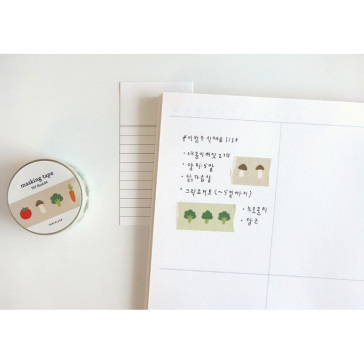 Suatelier Masking Tape in illust.04 — Suatelier washi tape — decorative Japanese paper tape for journaling and craft, at Cityluxe Singapore