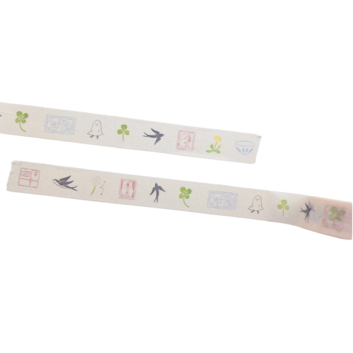 Suatelier Masking Tape in illust.05 — Suatelier washi tape — decorative Japanese paper tape for journaling and craft, at Cityluxe Singapore