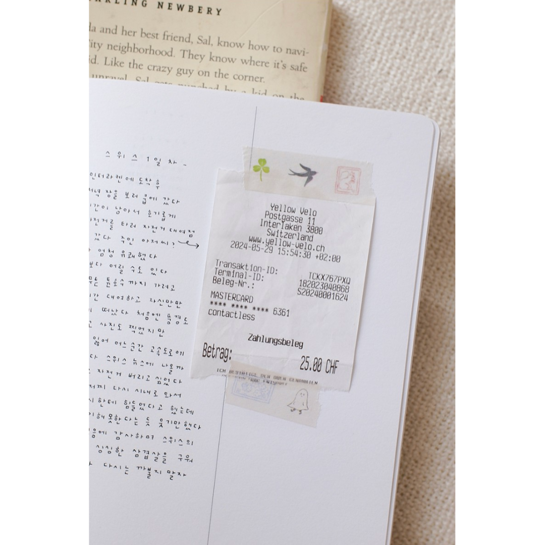 Suatelier Masking Tape in illust.05 — Suatelier washi tape — decorative Japanese paper tape for journaling and craft, at Cityluxe Singapore