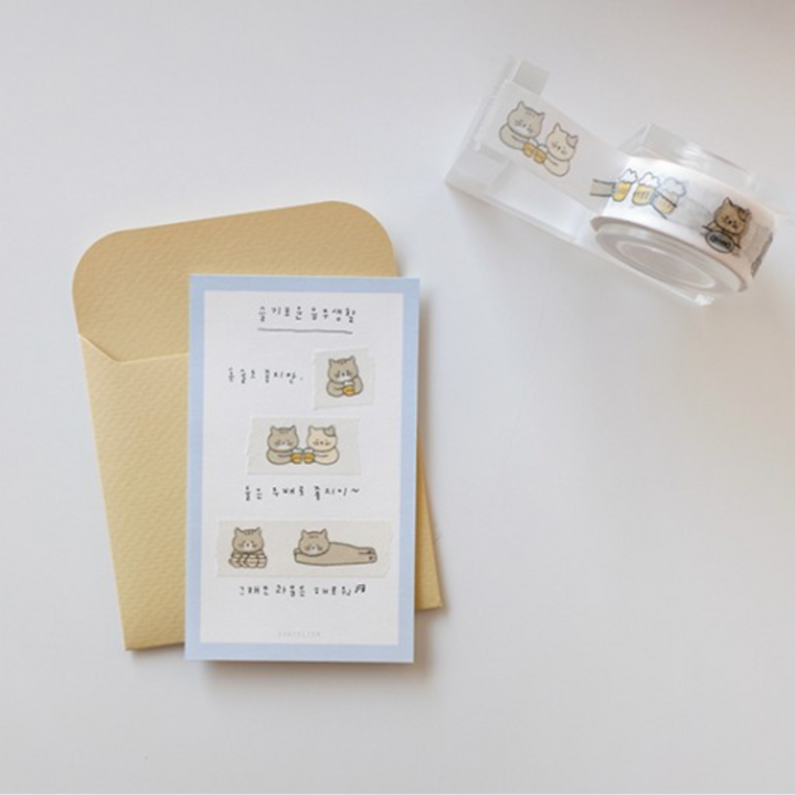 Suatelier Masking Tape in illust.06 — Suatelier washi tape — decorative Japanese paper tape for journaling and craft, at Cityluxe Singapore
