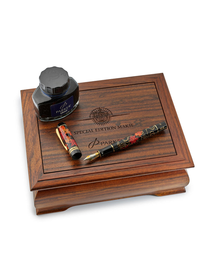 Parker Duofold Makie "The Maple Tree" Fountain Pen in Medium Nib (FPD 2024) — Parker fountain pen — precision nib writing instrument, at Cityluxe Singapore stationery store