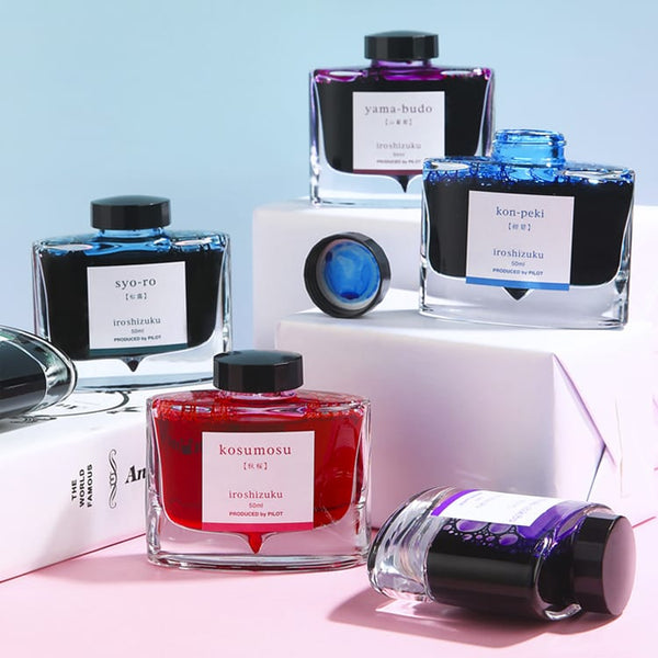 이미지를 갤러리 뷰어에 로드 , Pilot Iroshizuku 50ml Ink Bottle Fountain Pen Ink - Asa-gao (Dark Blue)
