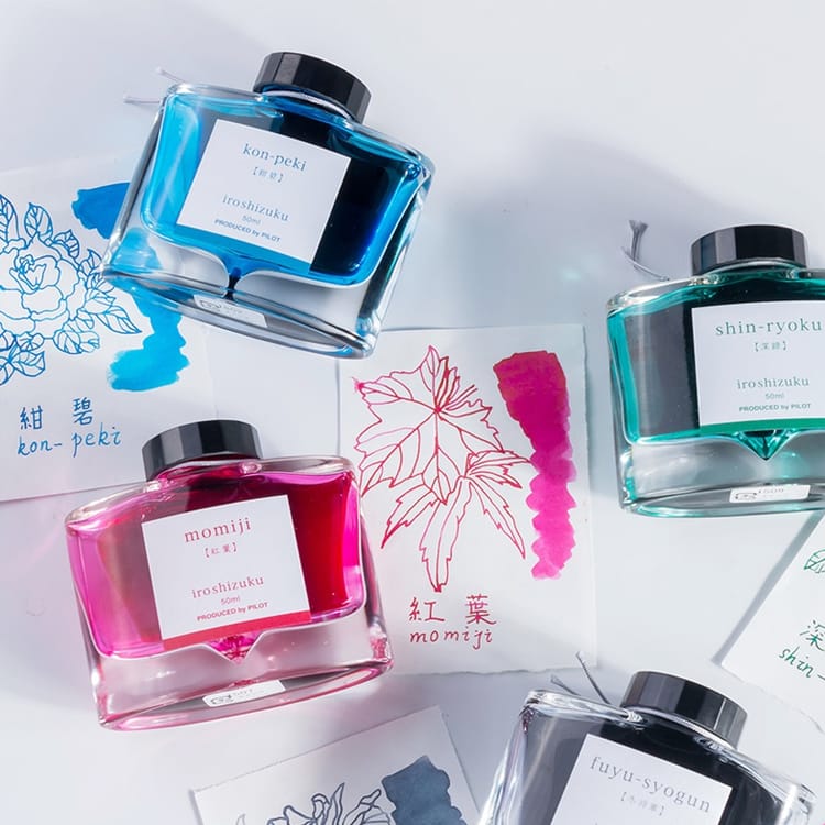Pilot Iroshizuku 50ml Ink Bottle Fountain Pen Ink - Fuyu-gaki (Red Orange)