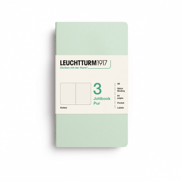 Leuchtturm1917 Jottbook Pur Pocket Dotted - Mint Green