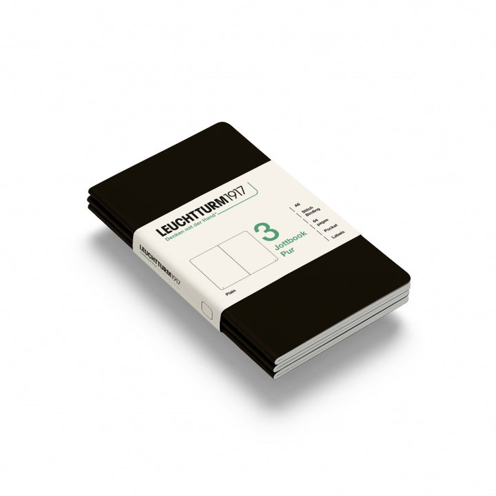 Leuchtturm1917 Jottbook Pur Pocket Plain - Black