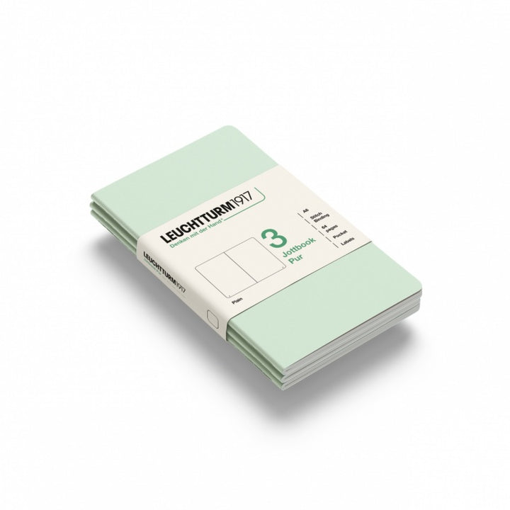 Leuchtturm1917 Jottbook Pur Pocket Plain - Mint Green