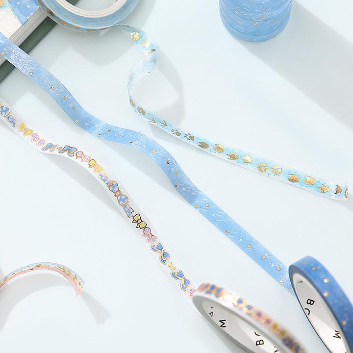 BGM Footprints In The Snow Tape — BGM masking tape — decorative paper tape for journaling and scrapbooking, at Cityluxe Singapore