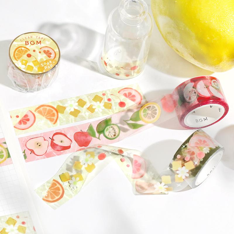 BGM Citrus Cider Clear Tape — BGM clear tape — transparent adhesive tape, at Cityluxe Singapore