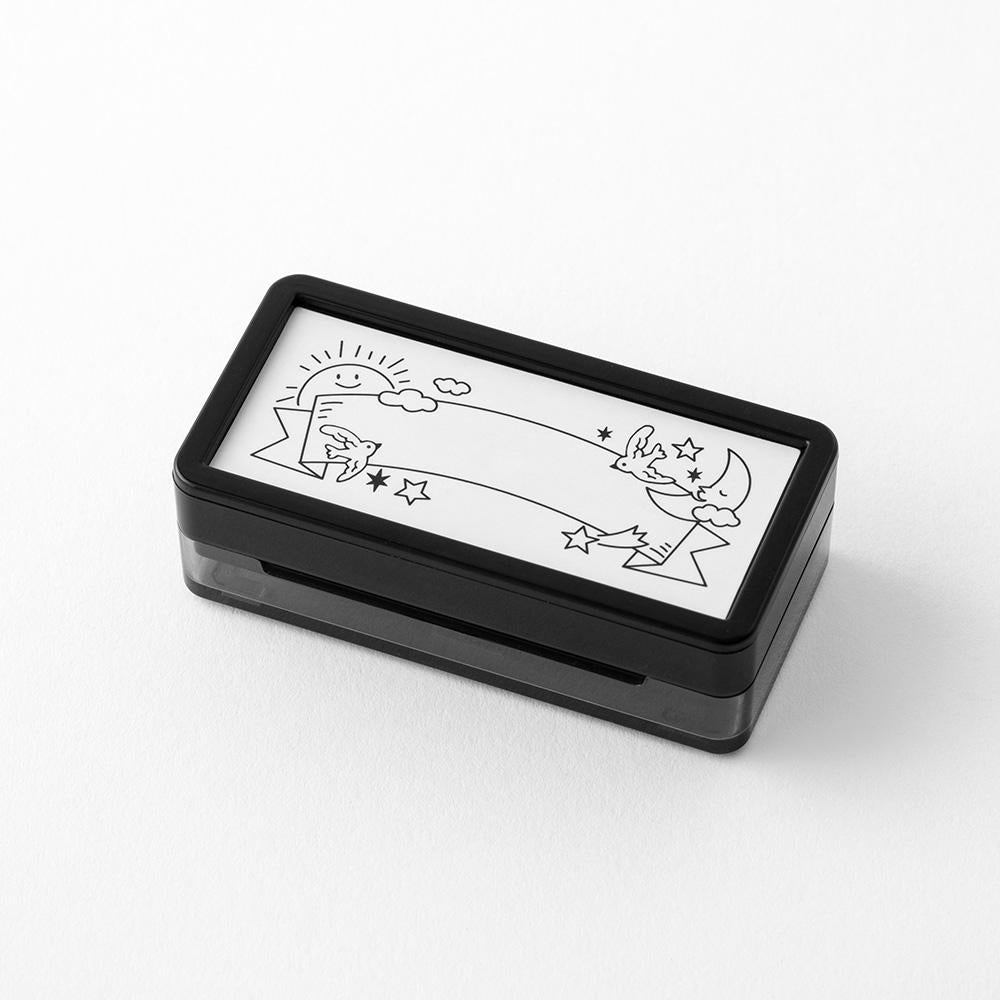 Midori Paintable Stamp Pre-Inked Half Size Weather — Midori rubber stamp — decorative stamp for journaling and paper craft, at Cityluxe Singapore
