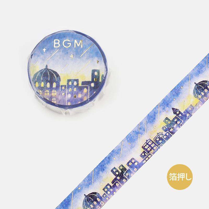 BGM Meteor City Masking Tape — BGM masking tape — decorative paper tape for journaling and scrapbooking, at Cityluxe Singapore
