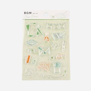 BGM Letters Records Clear Stamp