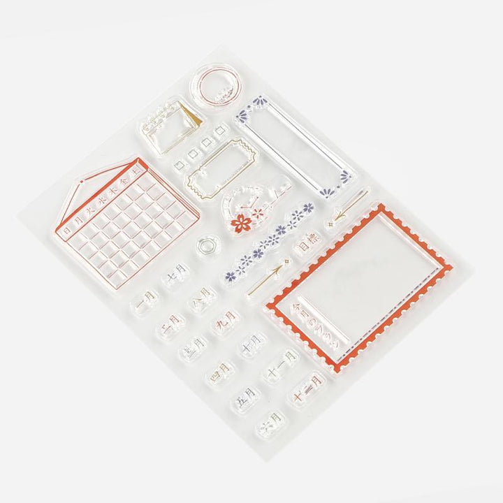 BGM Vintage Schedule Clear Stamp — BGM rubber stamp — decorative stamp for journaling and paper craft, at Cityluxe Singapore