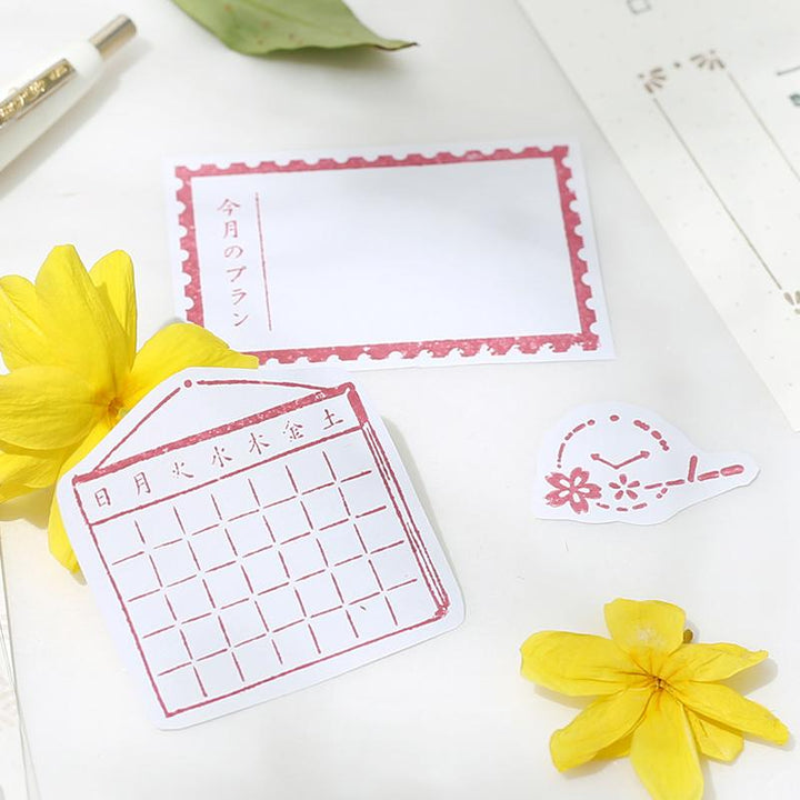 BGM Vintage Schedule Clear Stamp — BGM rubber stamp — decorative stamp for journaling and paper craft, at Cityluxe Singapore
