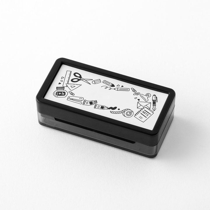 Midori Paintable Stamp Pre-Inked Half Size Stationery — Midori rubber stamp — decorative stamp for journaling and paper craft, at Cityluxe Singapore