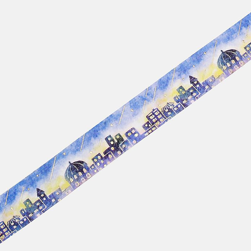 BGM Meteor City Masking Tape — BGM masking tape — decorative paper tape for journaling and scrapbooking, at Cityluxe Singapore