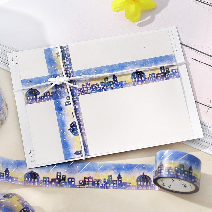 BGM Meteor City Masking Tape — BGM masking tape — decorative paper tape for journaling and scrapbooking, at Cityluxe Singapore