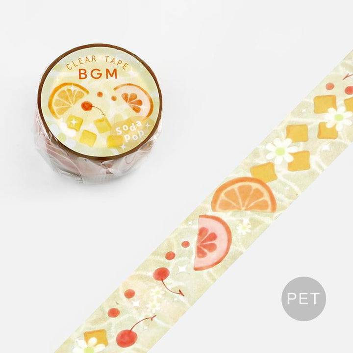 BGM Citrus Cider Clear Tape — BGM clear tape — transparent adhesive tape, at Cityluxe Singapore
