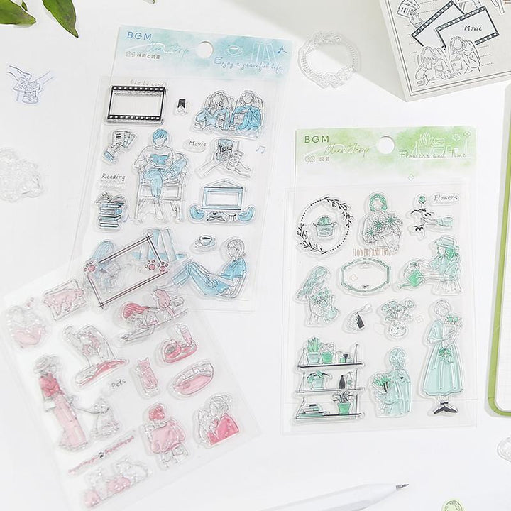 BGM Holidays Clear Stamp — BGM rubber stamp — decorative stamp for journaling and paper craft, at Cityluxe Singapore