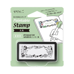 Midori Paintable Stamp Pre-Inked Half Size Stationery