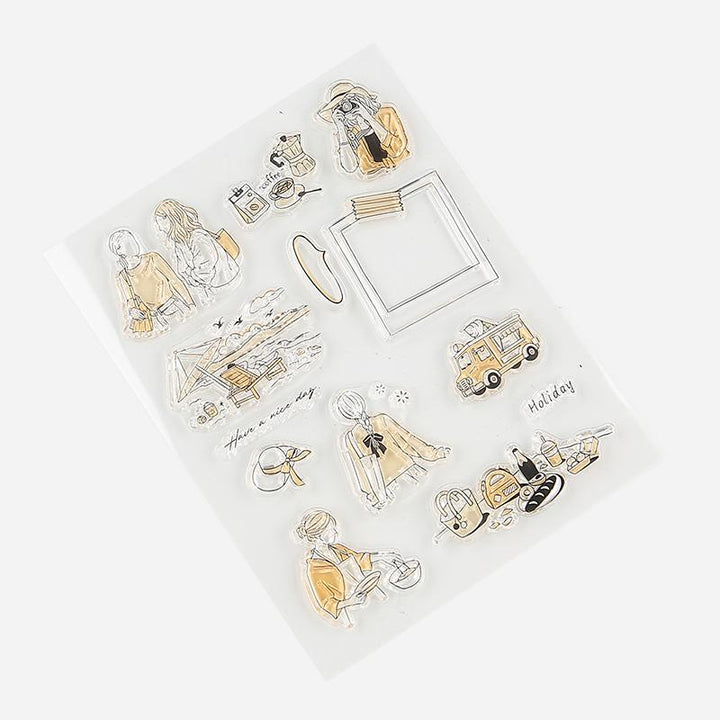 BGM Holidays Clear Stamp — BGM rubber stamp — decorative stamp for journaling and paper craft, at Cityluxe Singapore