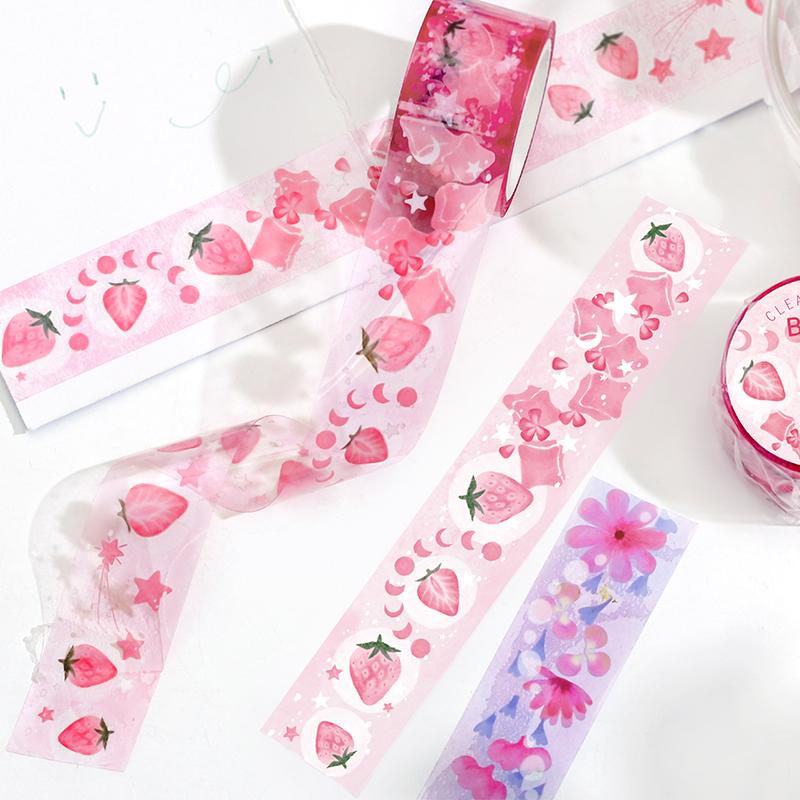 BGM Strawberry Cider Clear Tape — BGM clear tape — transparent adhesive tape, at Cityluxe Singapore