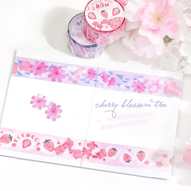 BGM Strawberry Cider Clear Tape — BGM clear tape — transparent adhesive tape, at Cityluxe Singapore