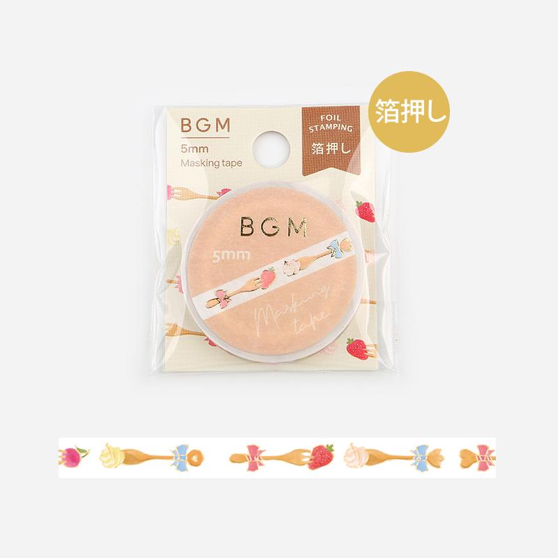 BGM Fork And Knife Masking Tape — BGM masking tape — decorative paper tape for journaling and scrapbooking, at Cityluxe Singapore