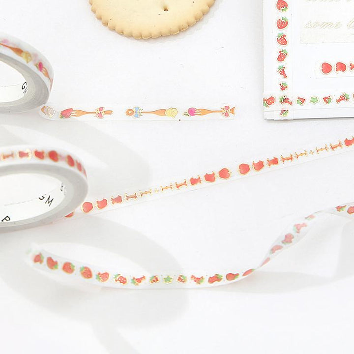 BGM Apples Masking Tape — BGM washi tape — decorative Japanese paper tape for journaling, at Cityluxe Singapore