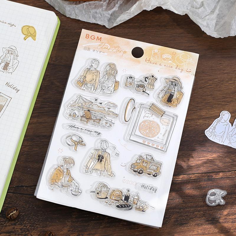 BGM Holidays Clear Stamp — BGM rubber stamp — decorative stamp for journaling and paper craft, at Cityluxe Singapore