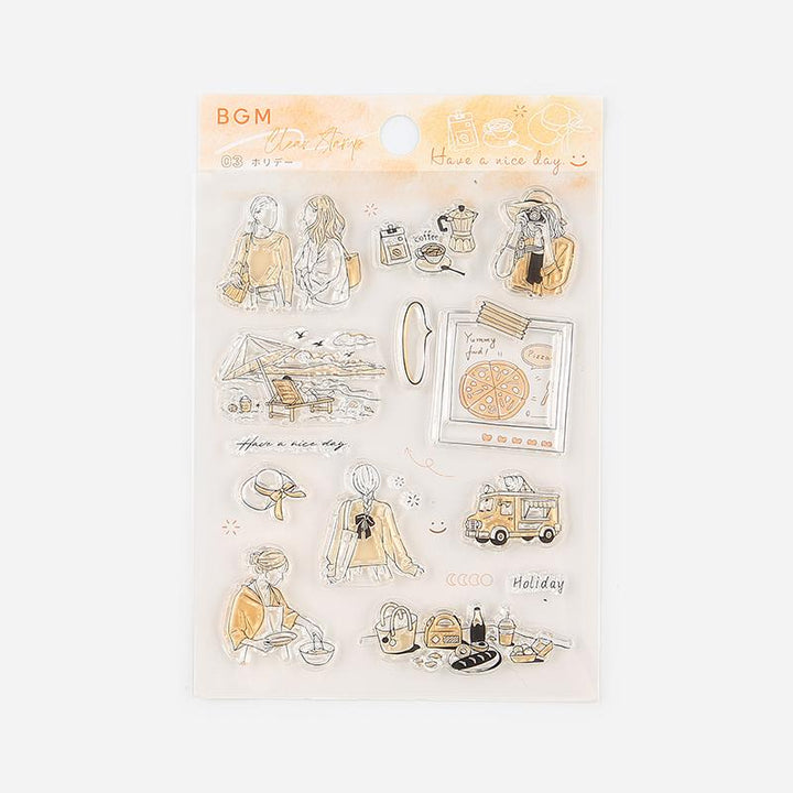 BGM Holidays Clear Stamp — BGM rubber stamp — decorative stamp for journaling and paper craft, at Cityluxe Singapore