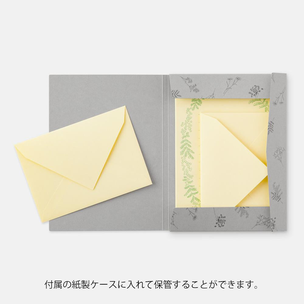 Midori Letter Set 315 Flower Color Washi Paper in Yellow — Midori letter set — premium stationery and lifestyle, at Cityluxe Singapore