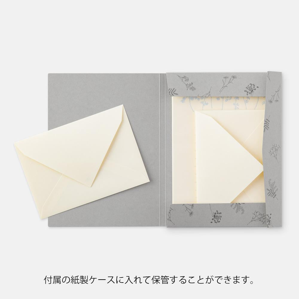 Midori Letter Set 313 Flower Color Washi Paper in White — Midori letter set — premium stationery and lifestyle, at Cityluxe Singapore