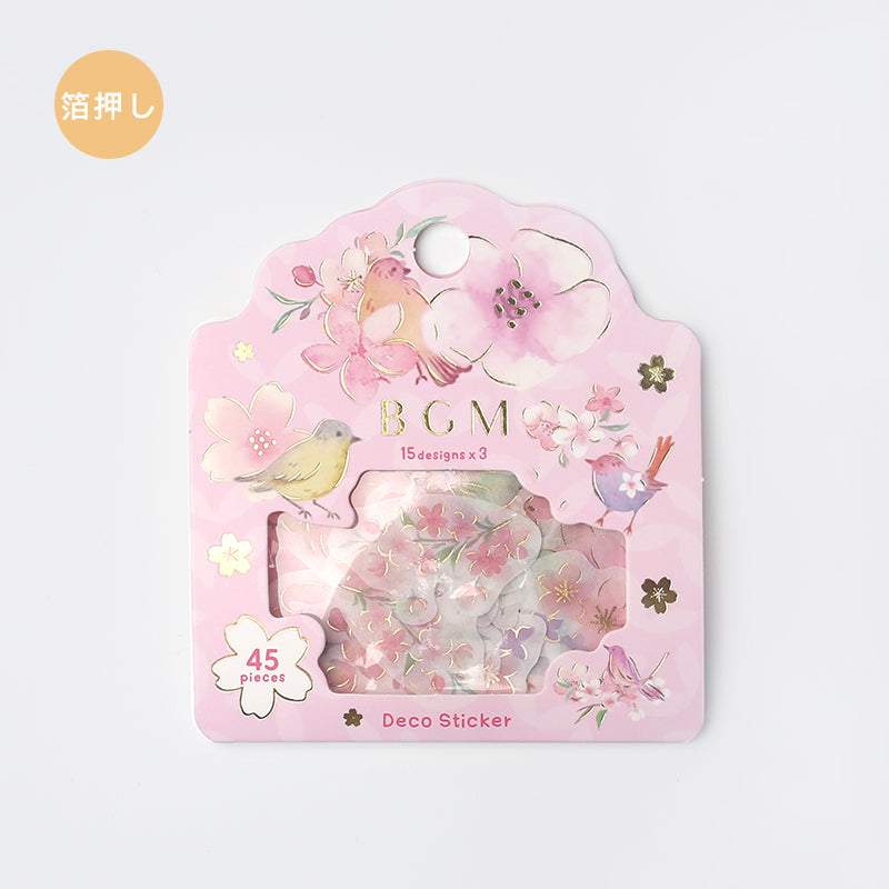 BGM Flowering Season Flake Seal — BGM decorative sticker — for journaling, planners and scrapbooking, at Cityluxe Singapore
