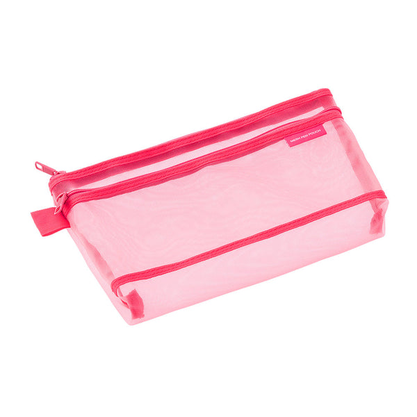 Load image into Gallery viewer, Midori Mesh Pen Pouch Pink A
