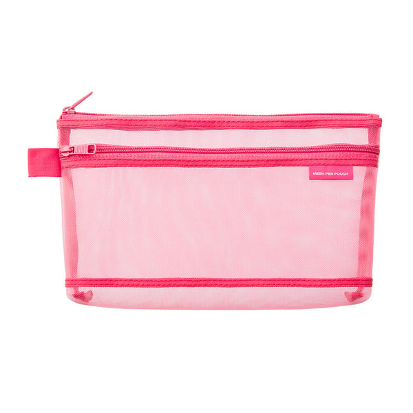 Load image into Gallery viewer, Midori Mesh Pen Pouch Pink A
