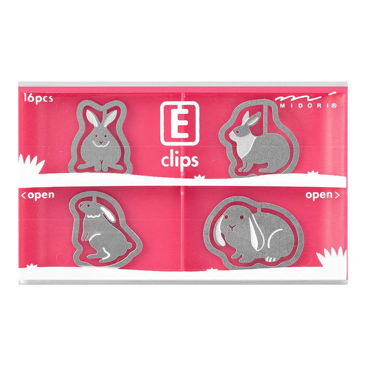 Midori E-Clips Paper Clip Etching Clips Dog / Cat / Rabbit / Bird / Zoo / Dinosaur/ Fruit/ Stationary