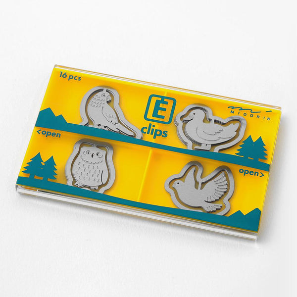 Load image into Gallery viewer, Midori E-Clips Paper Clip Etching Clips Dog / Cat / Rabbit / Bird / Zoo / Dinosaur

