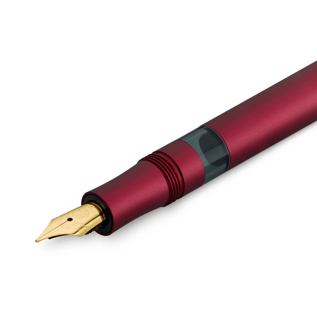 Kaweco Piston Sport AL Solo Fountain Pen - Bordeaux/Gold
