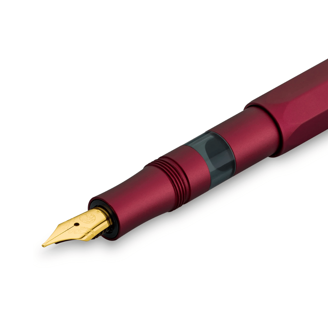 Kaweco Piston Sport AL Solo Fountain Pen - Bordeaux/Gold